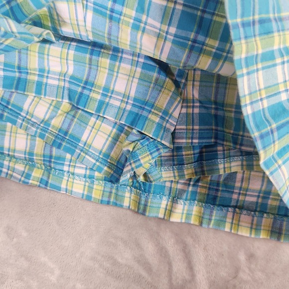 Vintage Y2K Outlooks Blue Plaid Pleated Mini Skirt Size 9 Retro Whimsygoth - Picture 5 of 6